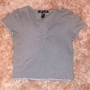 A striped crop top
